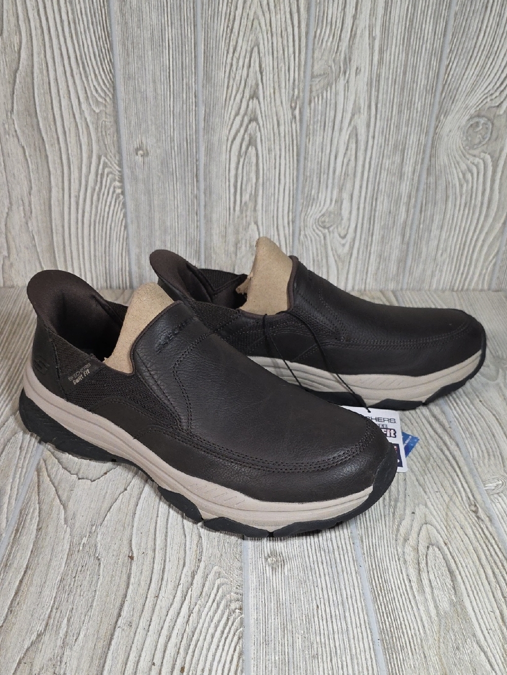Skechers Izaiah Hands Free Swift Fit Brown Slip On Sneakers Mens Size 10 NWT